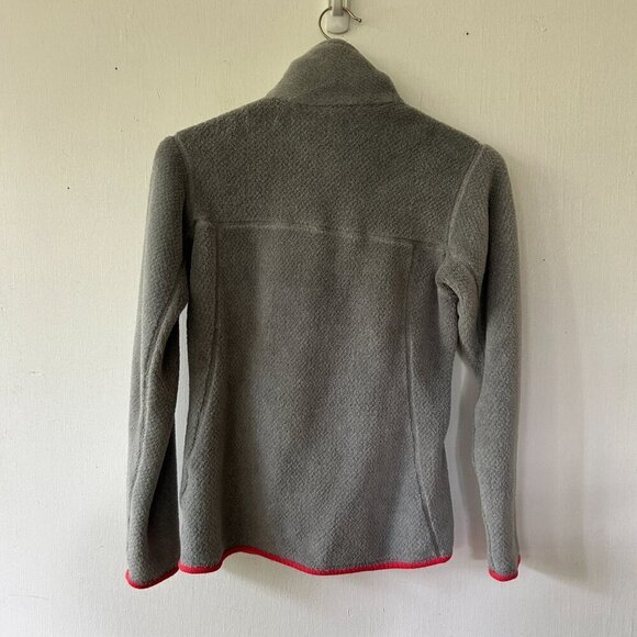Patagonia Fleece Pullover Womens XS Gray 1/4 Button Cozy High Neck Pockets - Picture 7 of 7
